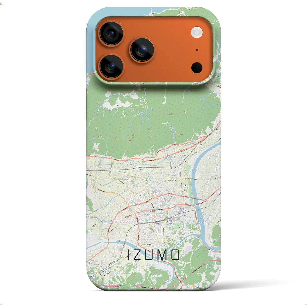 【出雲(島根県)】地図柄iPhoneケース(バックカバータイプ)ナチュラル・iPhone 17 Pro Max 用