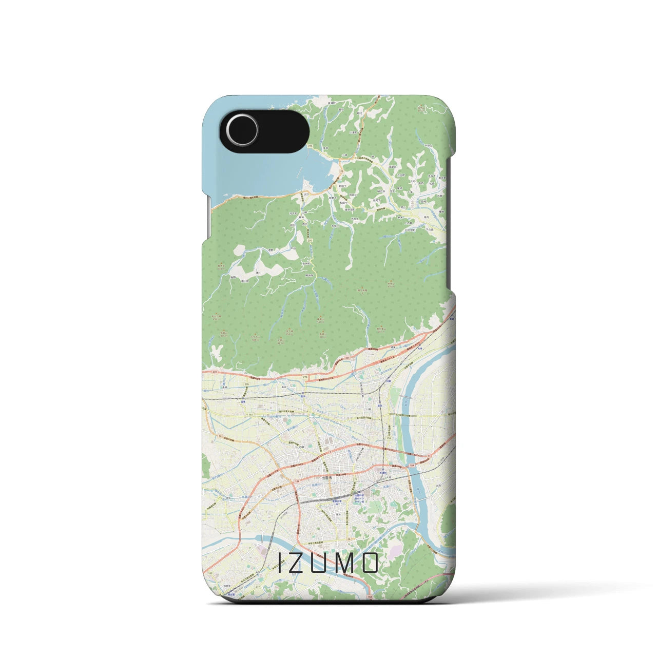 【出雲(島根県)】地図柄iPhoneケース(バックカバータイプ)