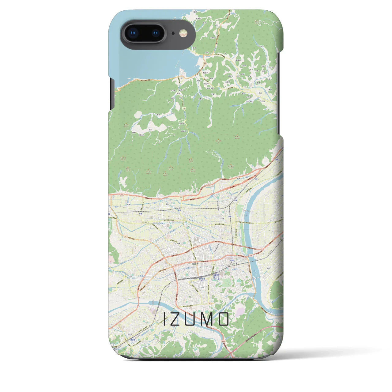 【出雲(島根県)】地図柄iPhoneケース(バックカバータイプ)