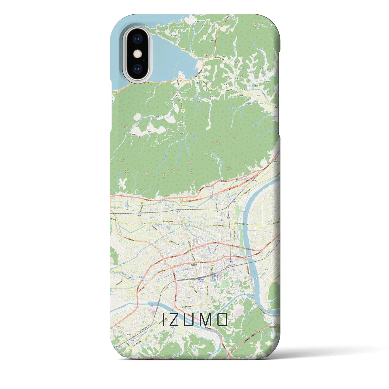 【出雲(島根県)】地図柄iPhoneケース(バックカバータイプ)