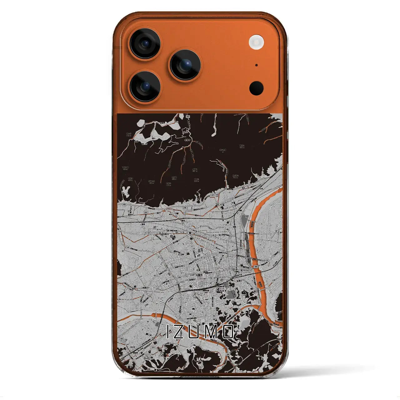 【出雲(島根県)】地図柄iPhoneケース(クリアタイプ)モノトーン・iPhone 17 Pro Max 用