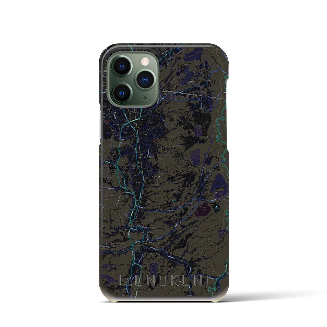 【伊豆の国(静岡県)】地図柄iPhoneケース(バックカバータイプ)
