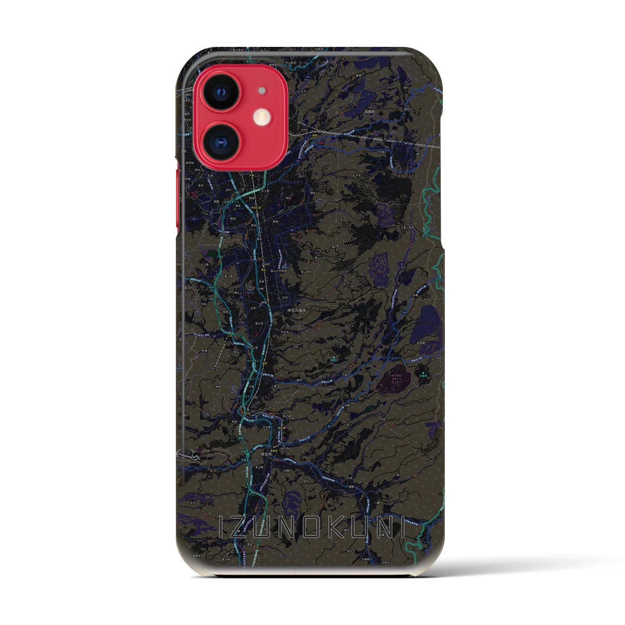 【伊豆の国(静岡県)】地図柄iPhoneケース(バックカバータイプ)