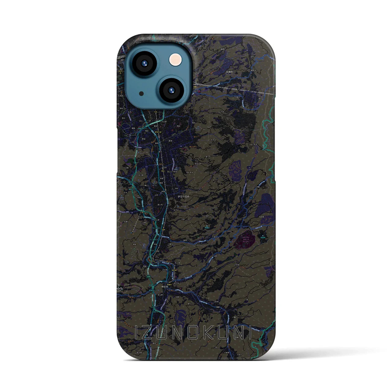 【伊豆の国(静岡県)】地図柄iPhoneケース(バックカバータイプ)