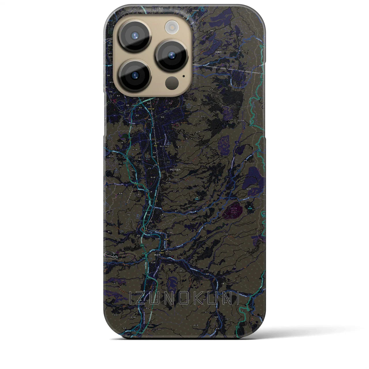 【伊豆の国(静岡県)】地図柄iPhoneケース(バックカバータイプ)