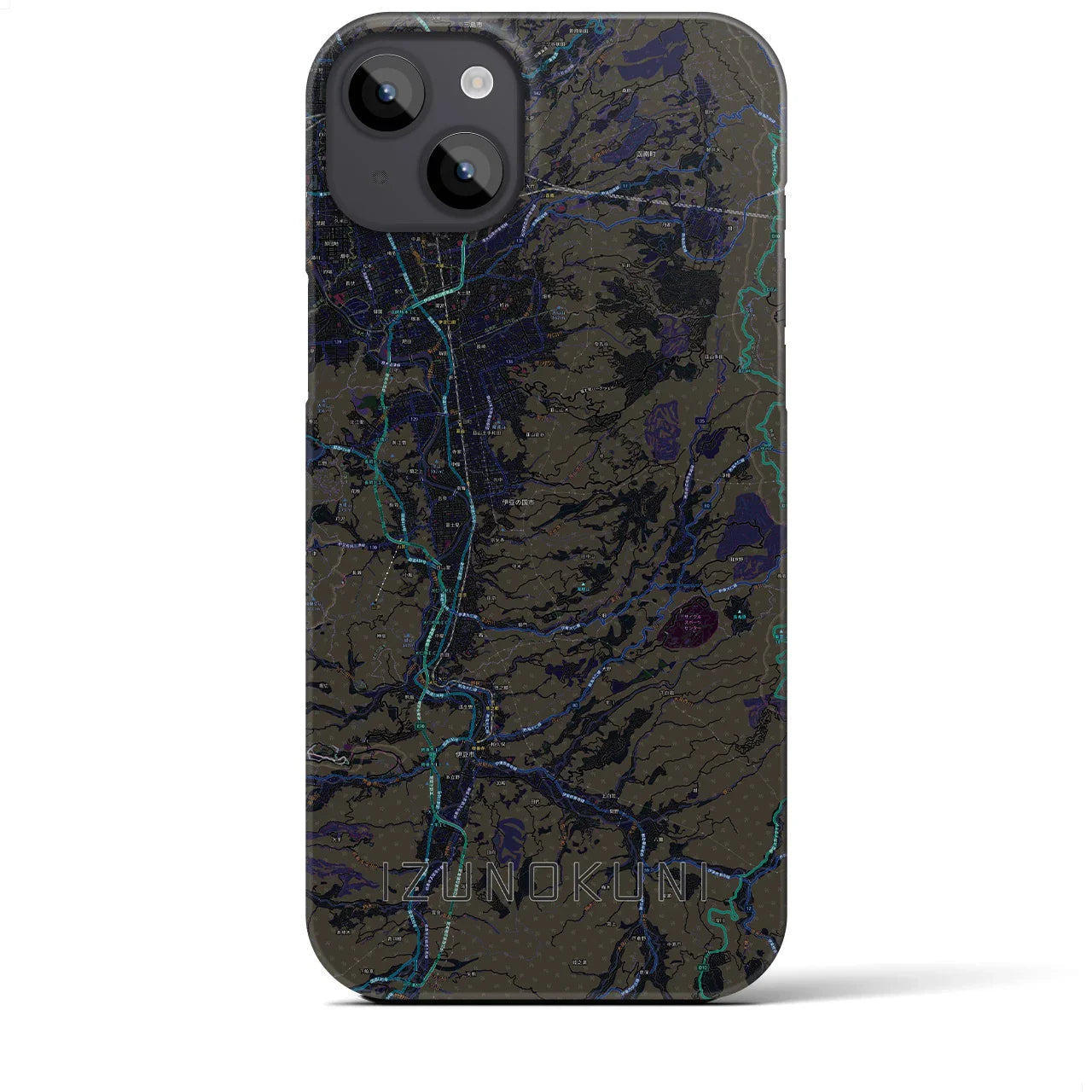 【伊豆の国(静岡県)】地図柄iPhoneケース(バックカバータイプ)