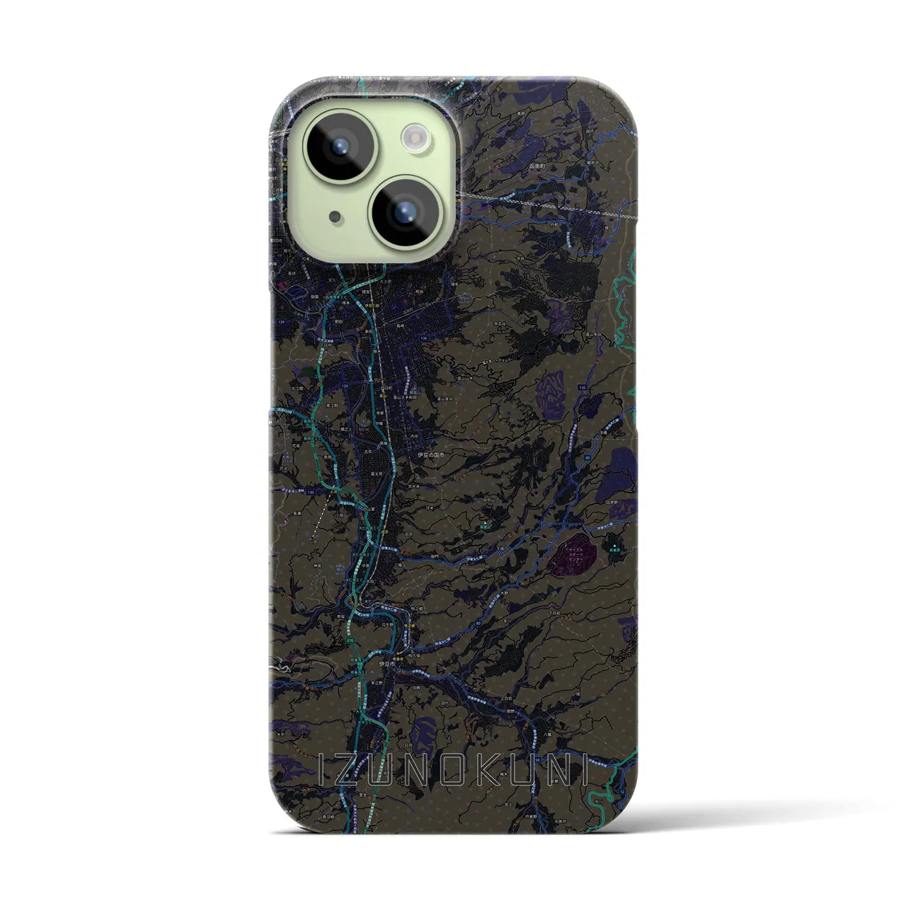 【伊豆の国(静岡県)】地図柄iPhoneケース(バックカバータイプ)