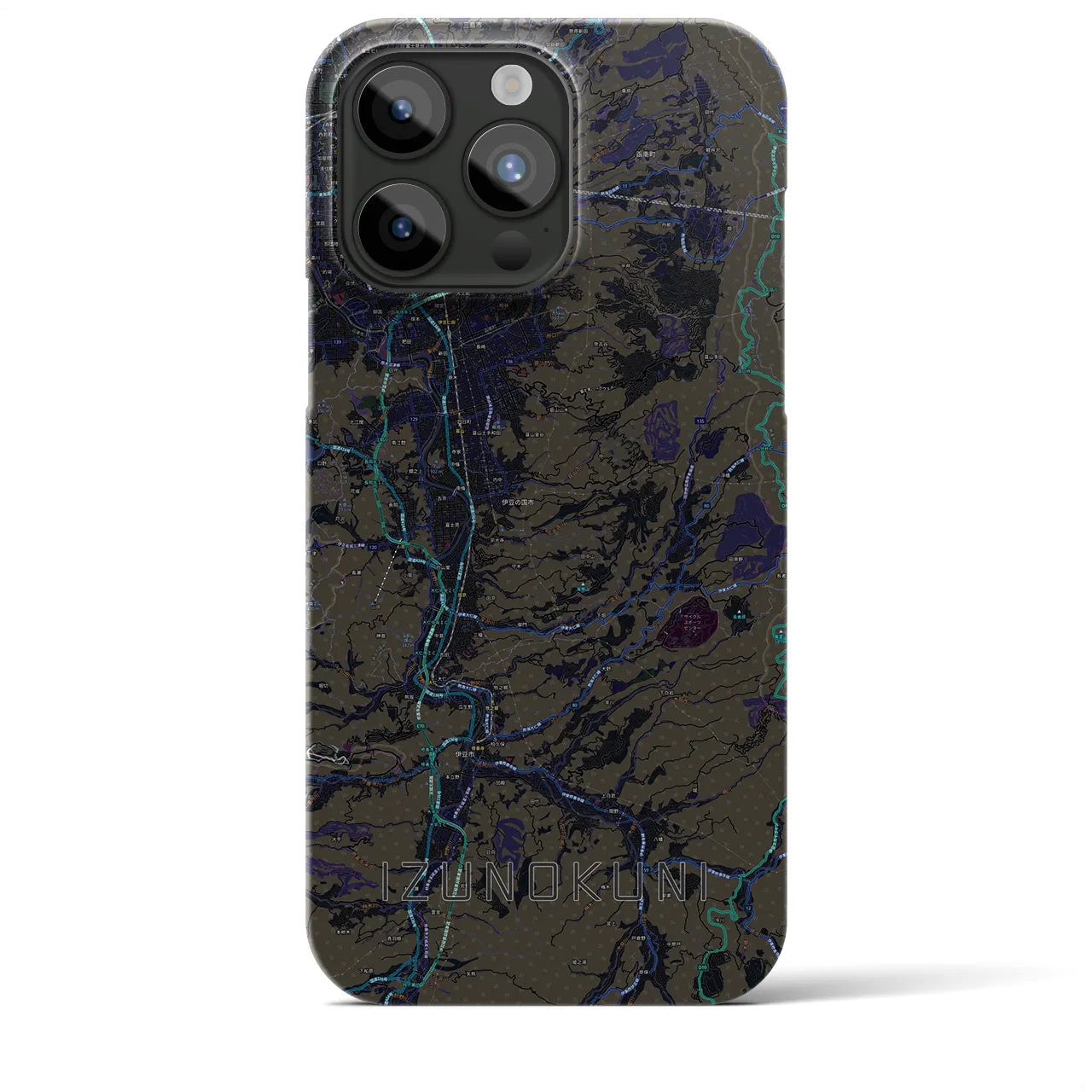 【伊豆の国(静岡県)】地図柄iPhoneケース(バックカバータイプ)