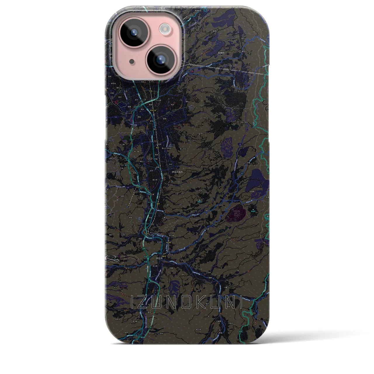 【伊豆の国(静岡県)】地図柄iPhoneケース(バックカバータイプ)