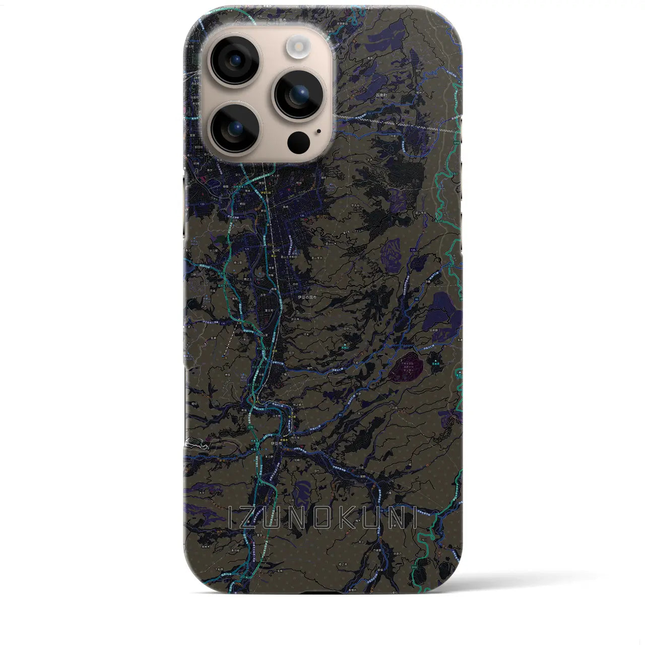 【伊豆の国(静岡県)】地図柄iPhoneケース(バックカバータイプ)