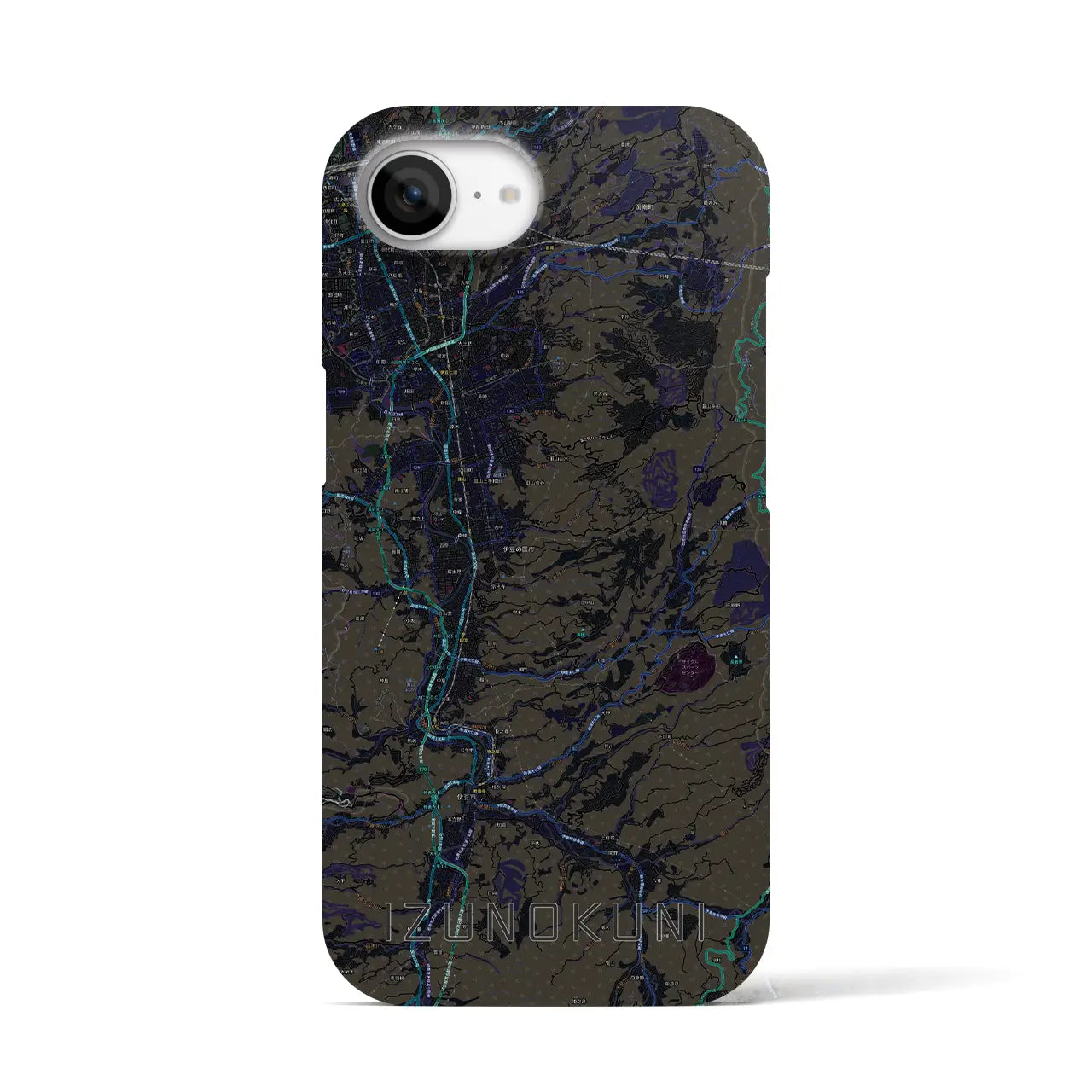 【伊豆の国(静岡県)】地図柄iPhoneケース(バックカバータイプ)