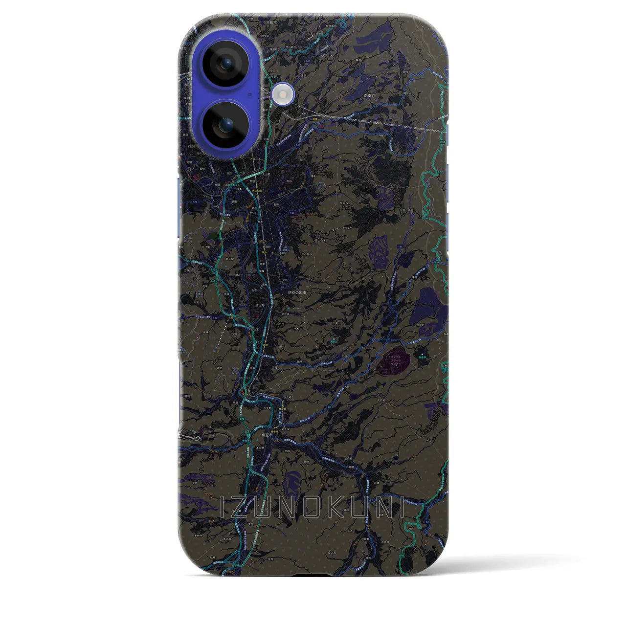 【伊豆の国(静岡県)】地図柄iPhoneケース(バックカバータイプ)