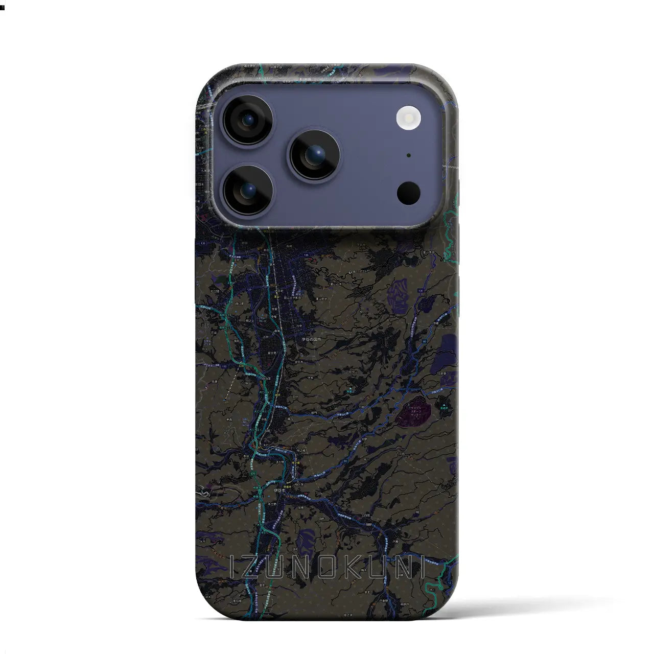 【伊豆の国(静岡県)】地図柄iPhoneケース(バックカバータイプ)