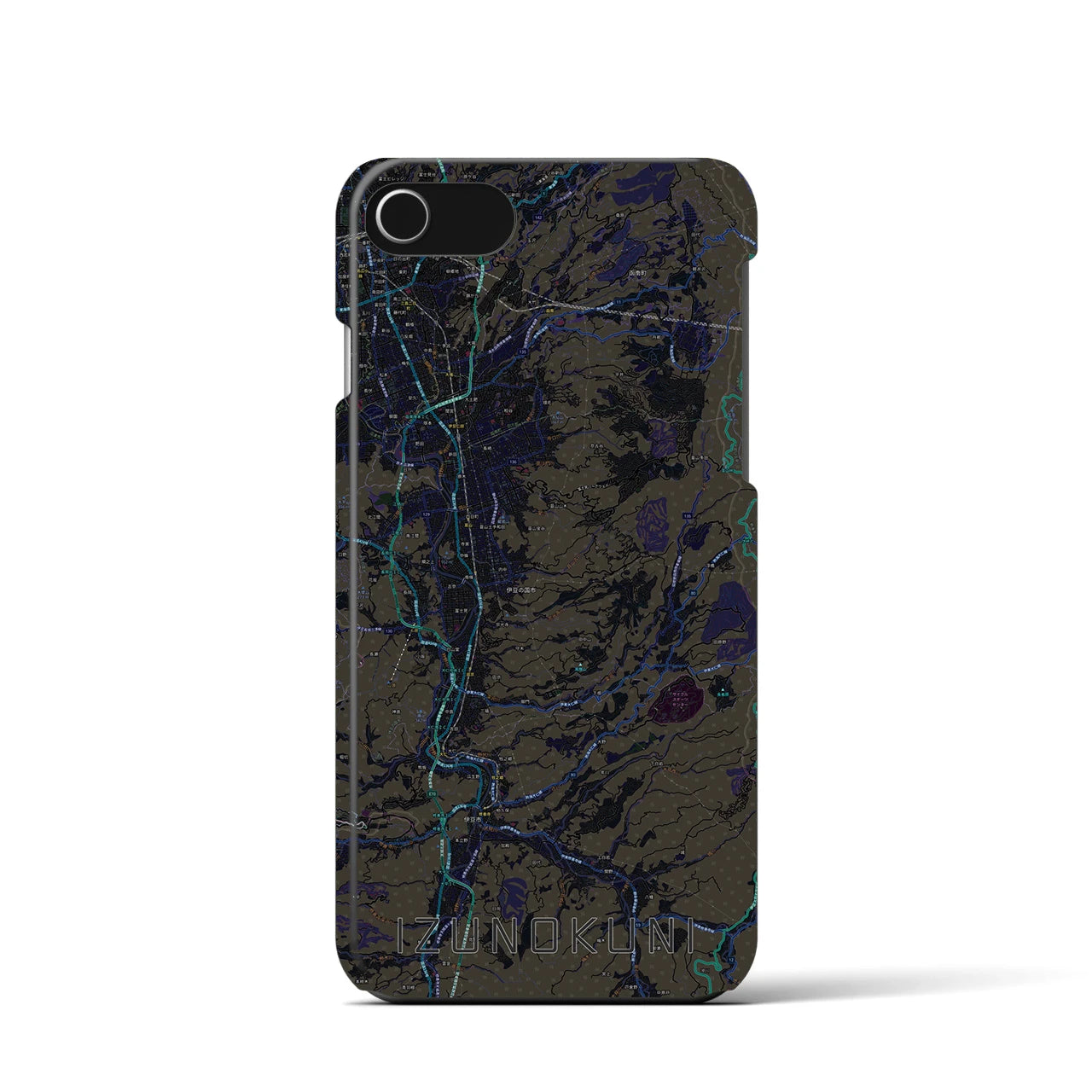 【伊豆の国(静岡県)】地図柄iPhoneケース(バックカバータイプ)