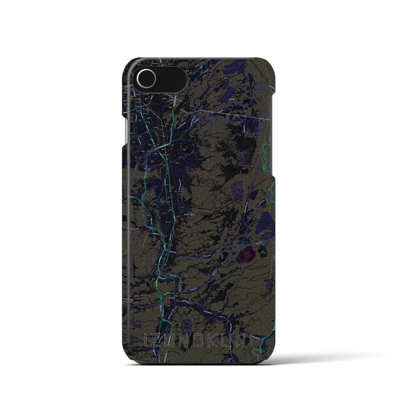 【伊豆の国(静岡県)】地図柄iPhoneケース(バックカバータイプ)