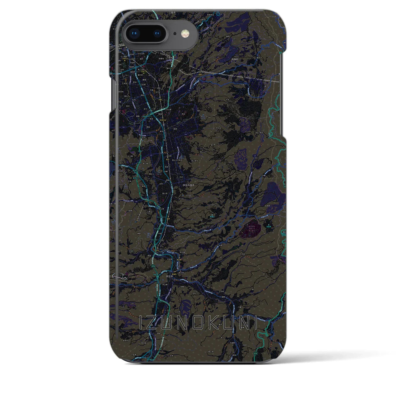 【伊豆の国(静岡県)】地図柄iPhoneケース(バックカバータイプ)