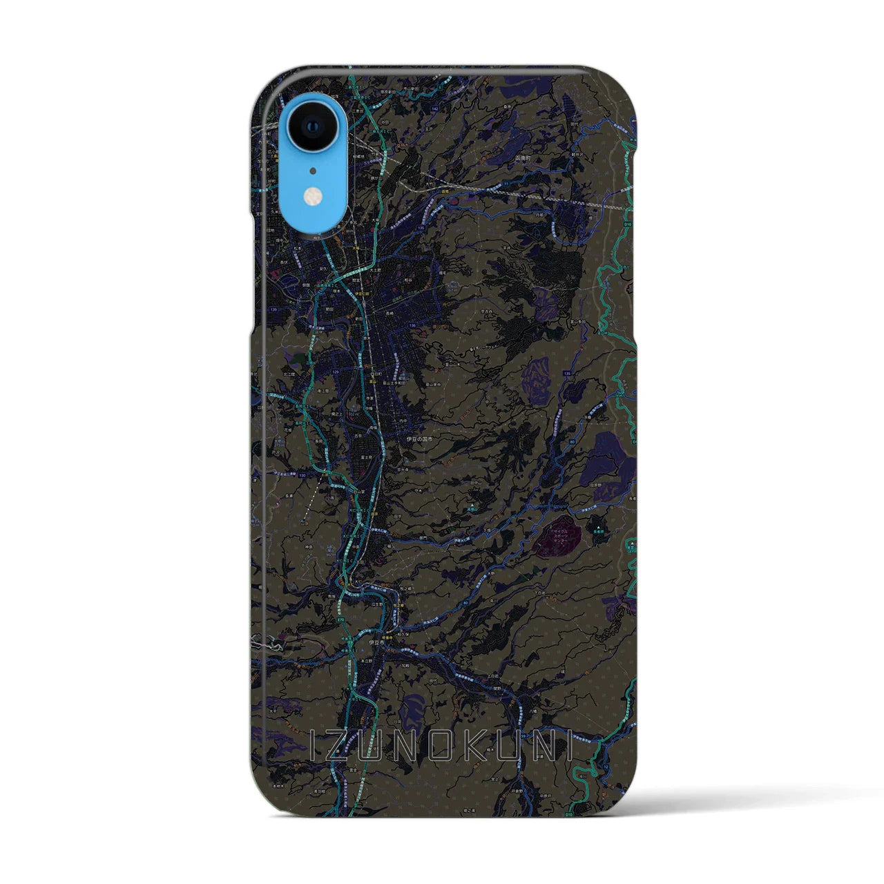 【伊豆の国(静岡県)】地図柄iPhoneケース(バックカバータイプ)