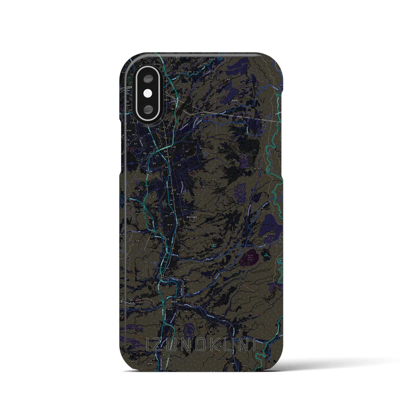 【伊豆の国(静岡県)】地図柄iPhoneケース(バックカバータイプ)
