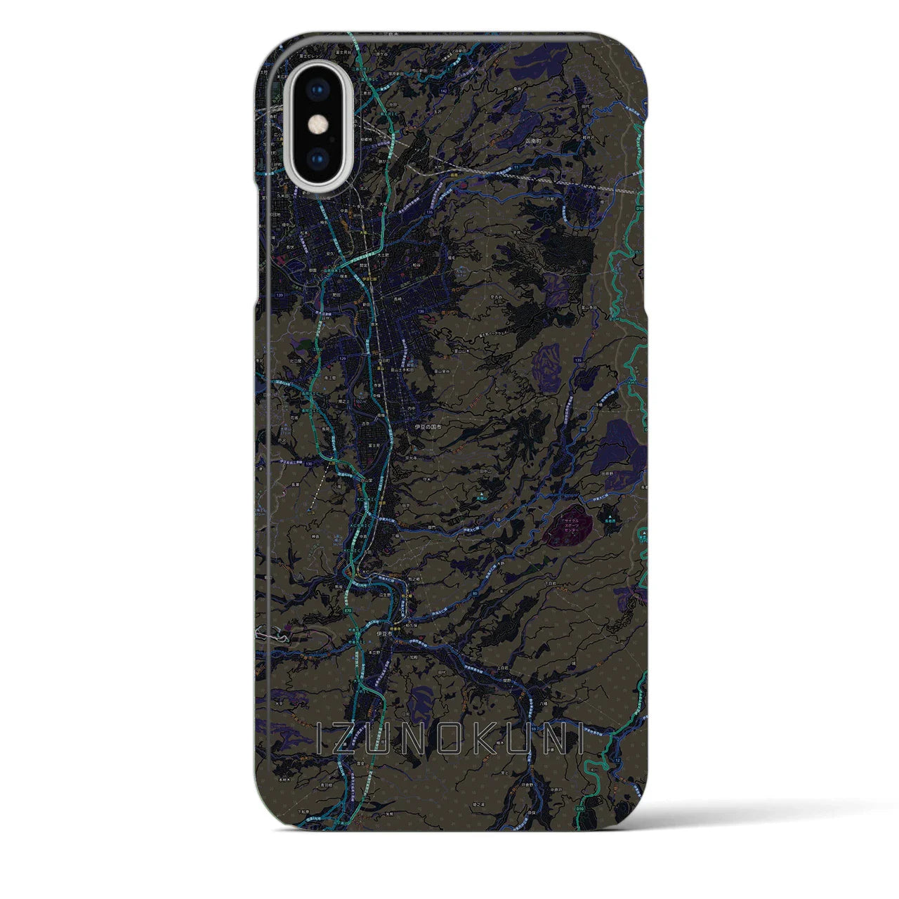 【伊豆の国(静岡県)】地図柄iPhoneケース(バックカバータイプ)
