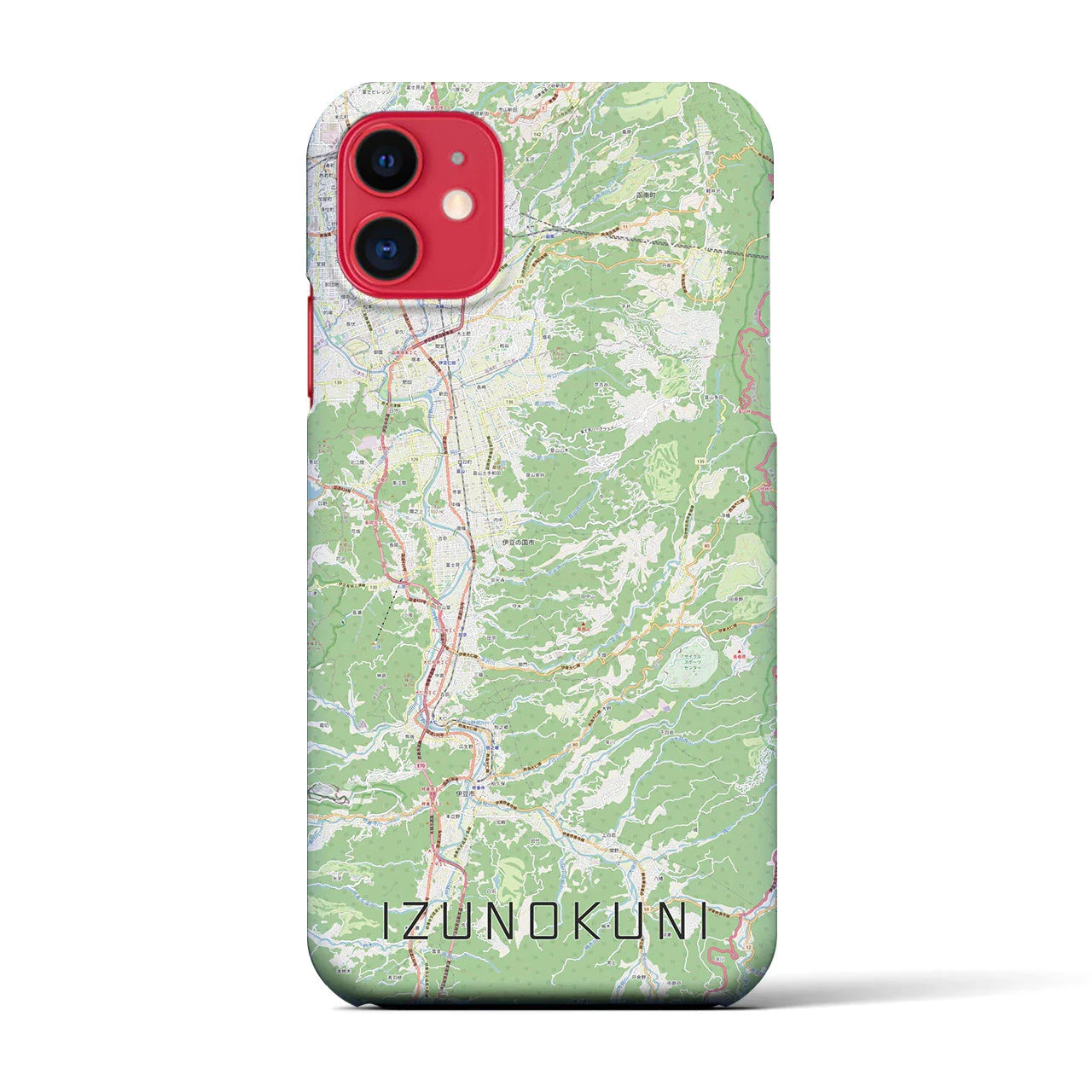 【伊豆の国(静岡県)】地図柄iPhoneケース(バックカバータイプ)