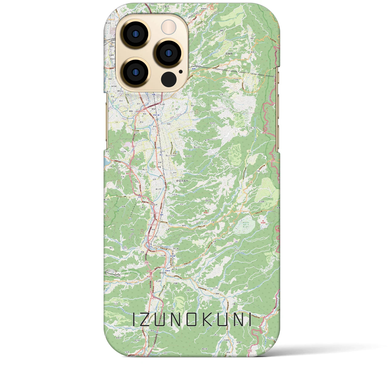【伊豆の国(静岡県)】地図柄iPhoneケース(バックカバータイプ)