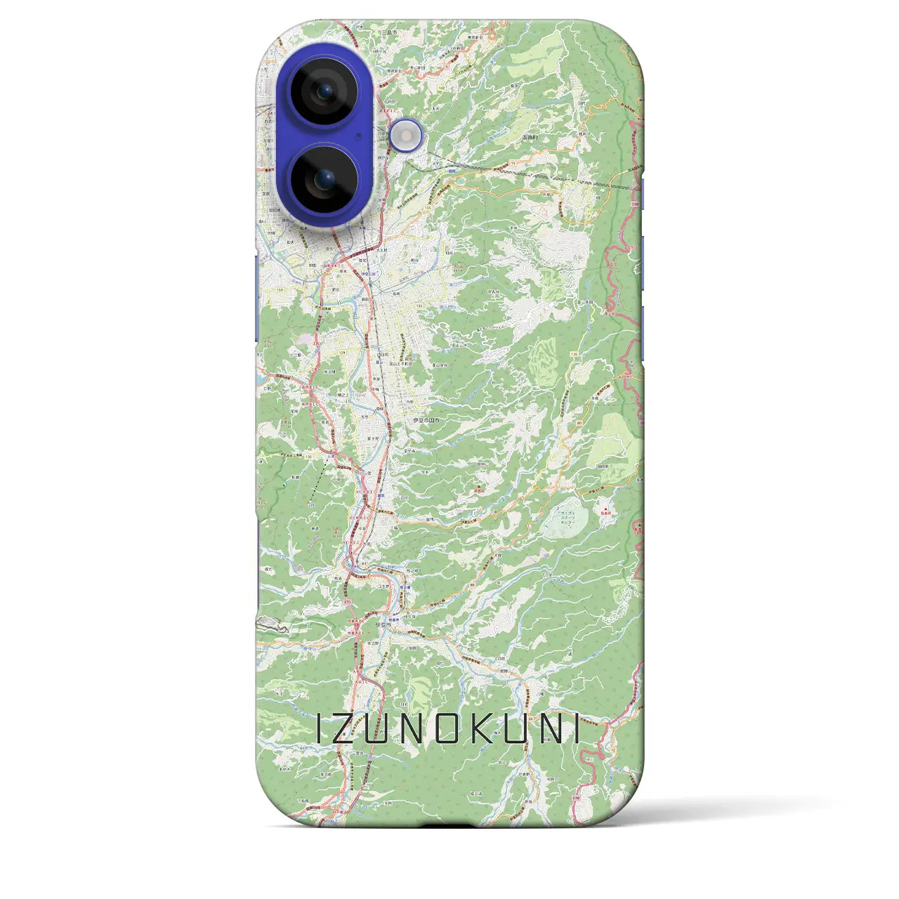 【伊豆の国(静岡県)】地図柄iPhoneケース(バックカバータイプ)