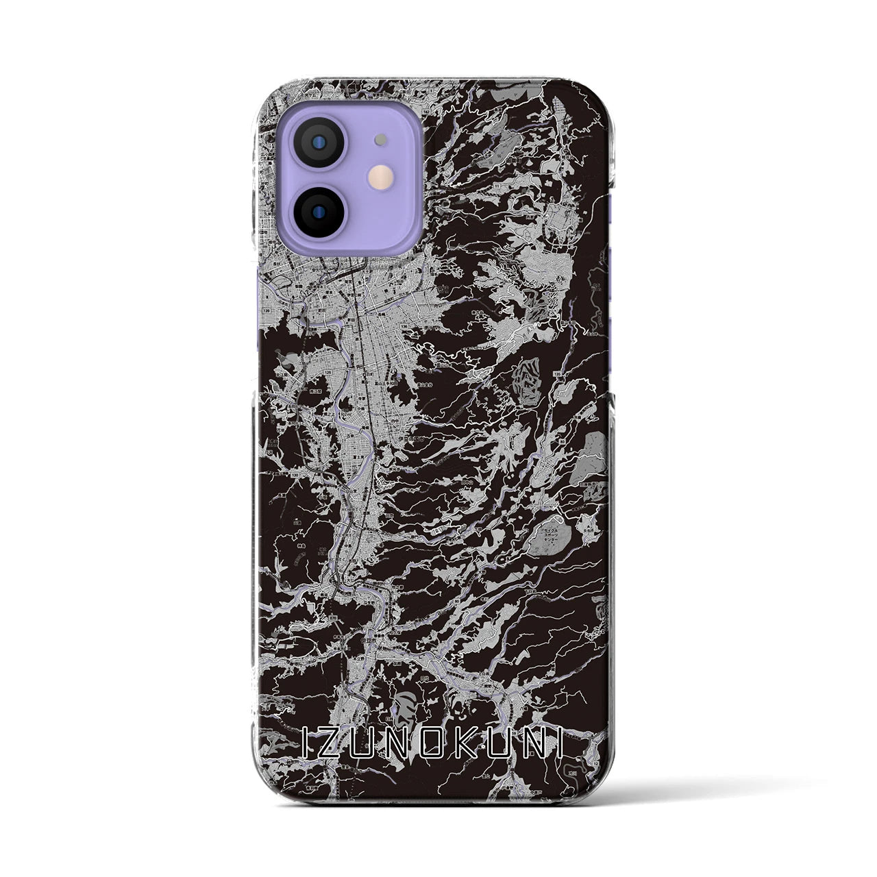 【伊豆の国(静岡県)】地図柄iPhoneケース(クリアタイプ)