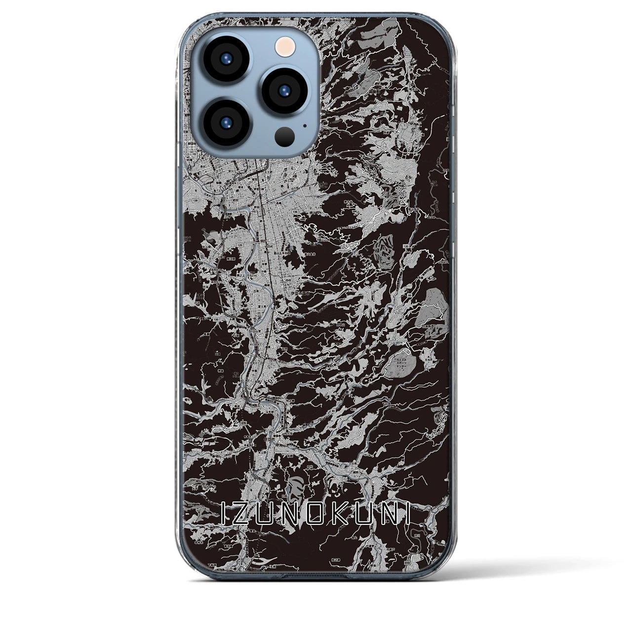 【伊豆の国(静岡県)】地図柄iPhoneケース(クリアタイプ)