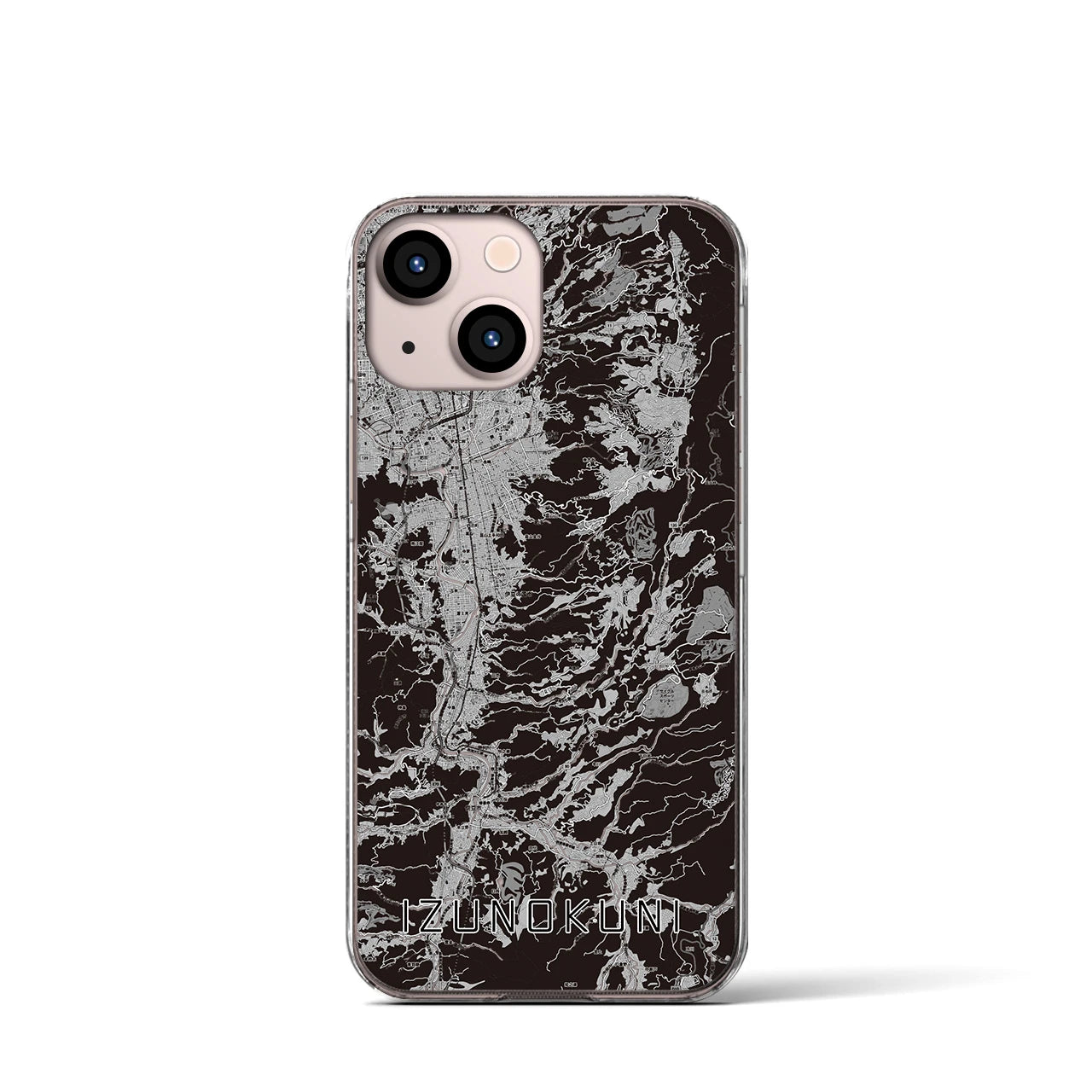 【伊豆の国(静岡県)】地図柄iPhoneケース(クリアタイプ)