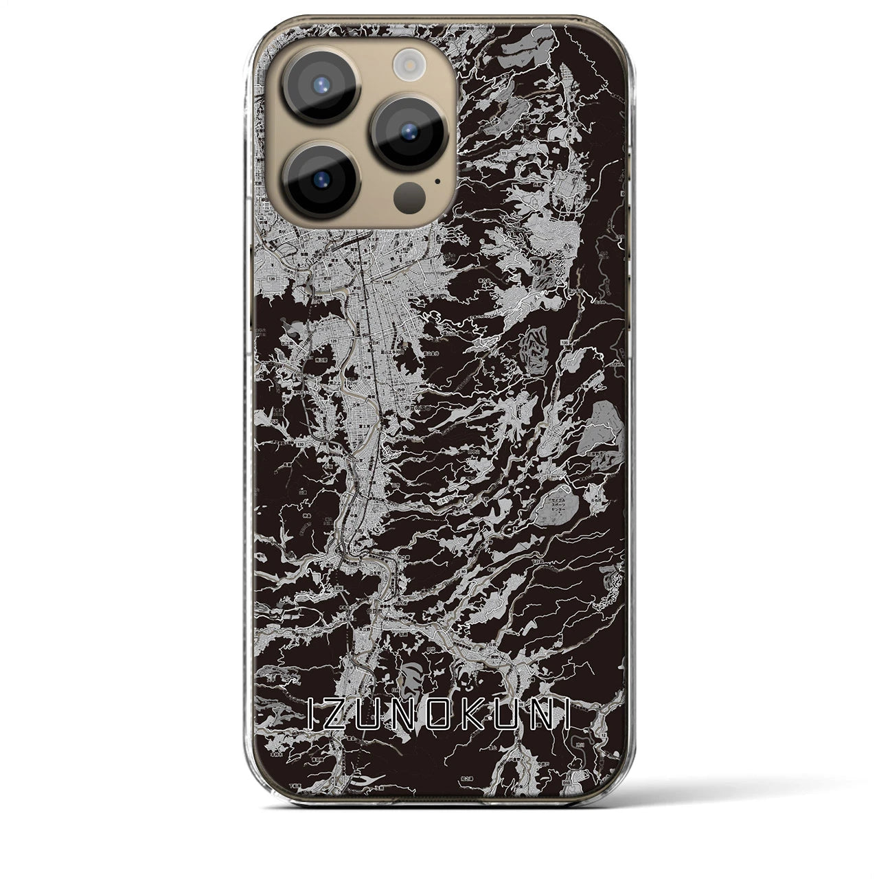 【伊豆の国(静岡県)】地図柄iPhoneケース(クリアタイプ)