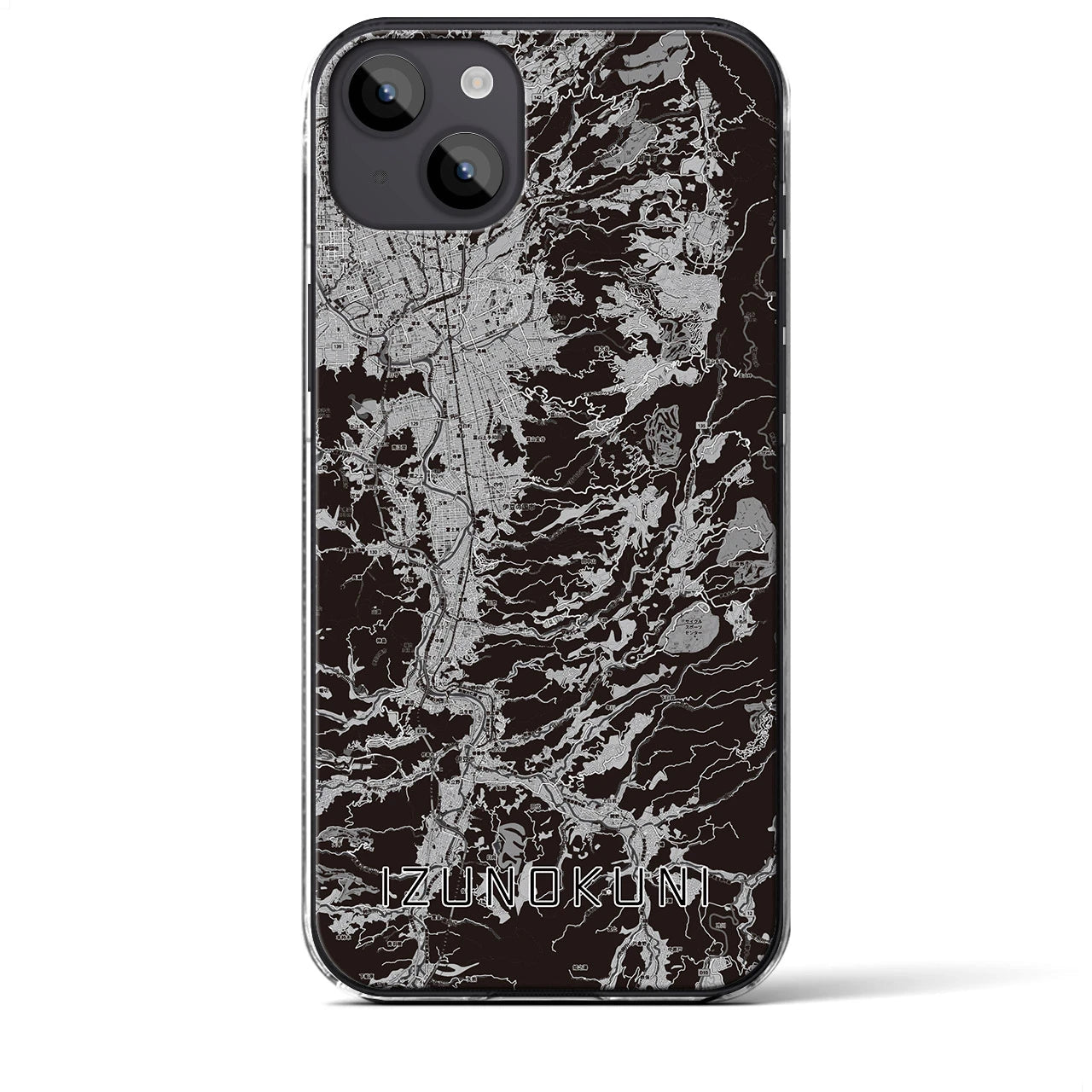 【伊豆の国(静岡県)】地図柄iPhoneケース(クリアタイプ)