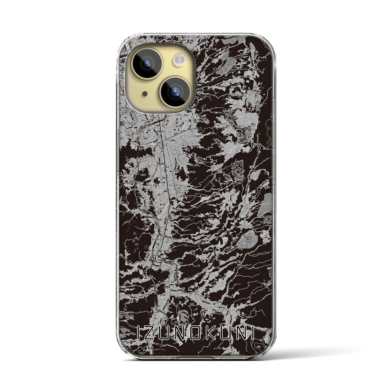 【伊豆の国(静岡県)】地図柄iPhoneケース(クリアタイプ)