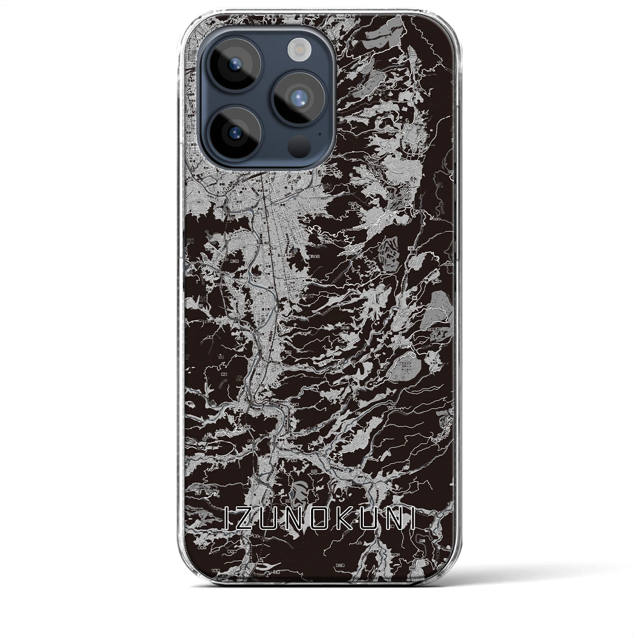 【伊豆の国(静岡県)】地図柄iPhoneケース(クリアタイプ)