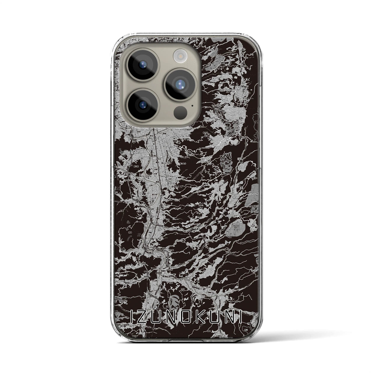 【伊豆の国(静岡県)】地図柄iPhoneケース(クリアタイプ)