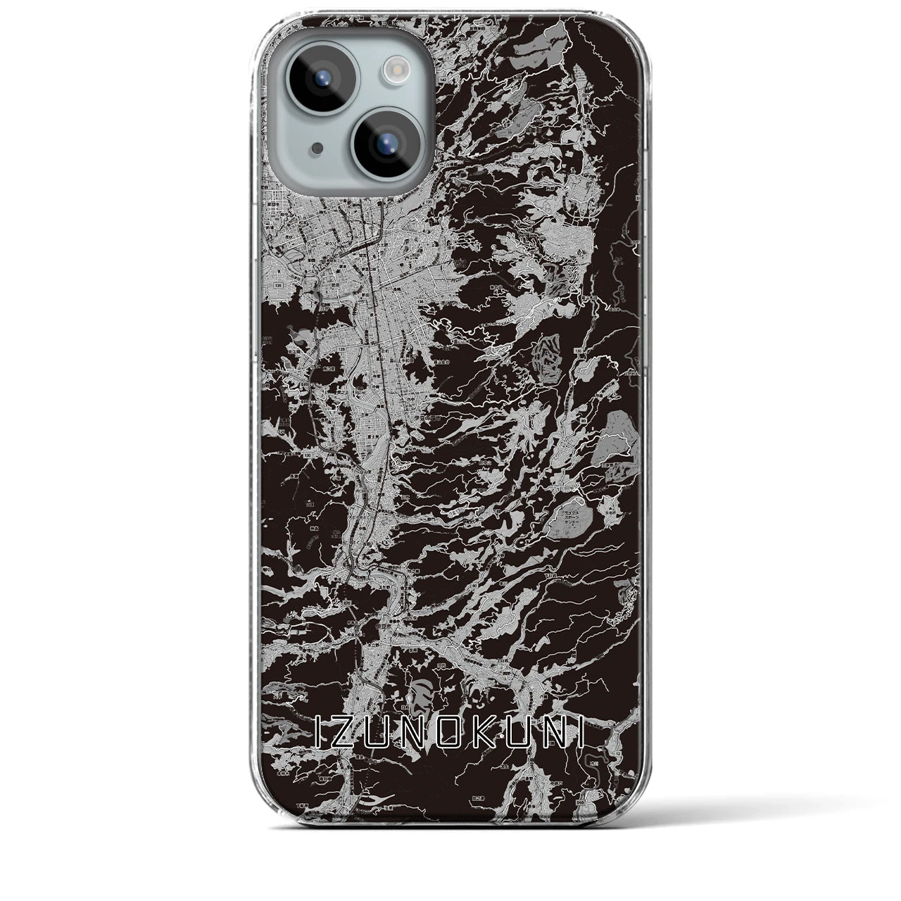 【伊豆の国(静岡県)】地図柄iPhoneケース(クリアタイプ)