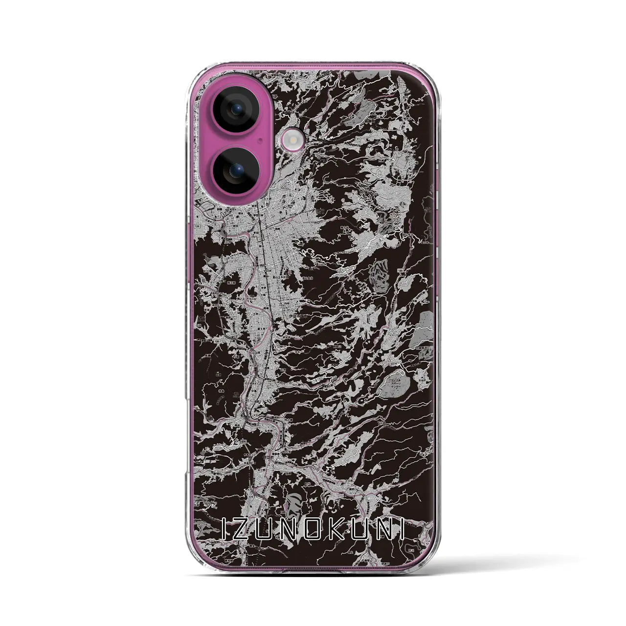 【伊豆の国(静岡県)】地図柄iPhoneケース(クリアタイプ)