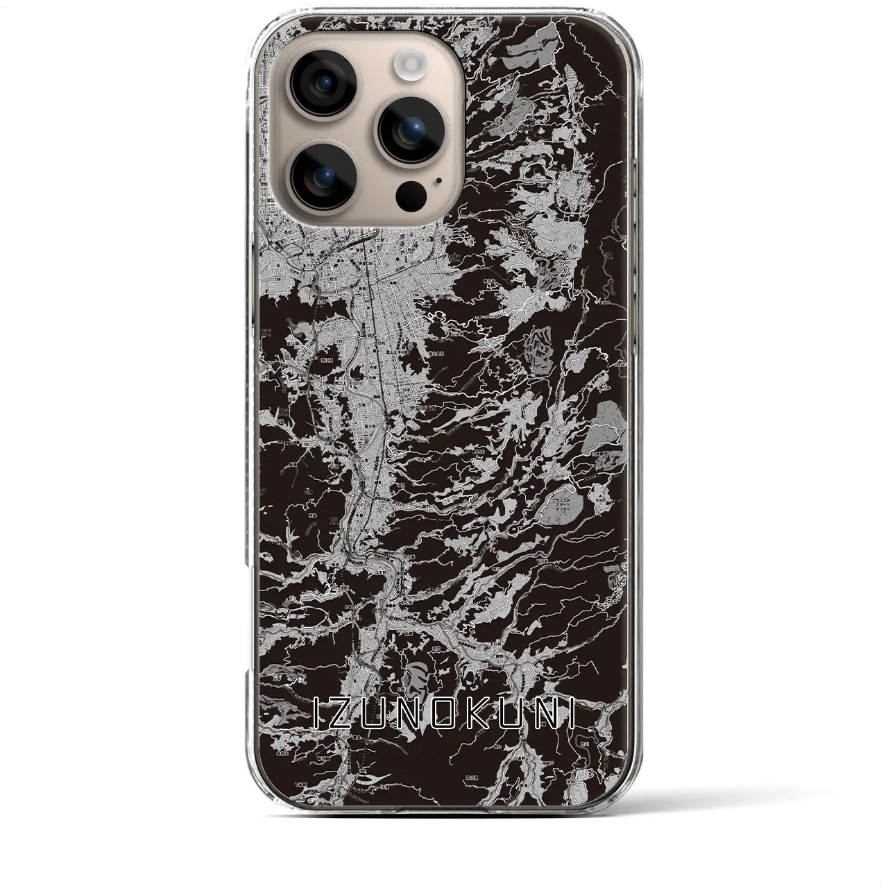 【伊豆の国(静岡県)】地図柄iPhoneケース(クリアタイプ)