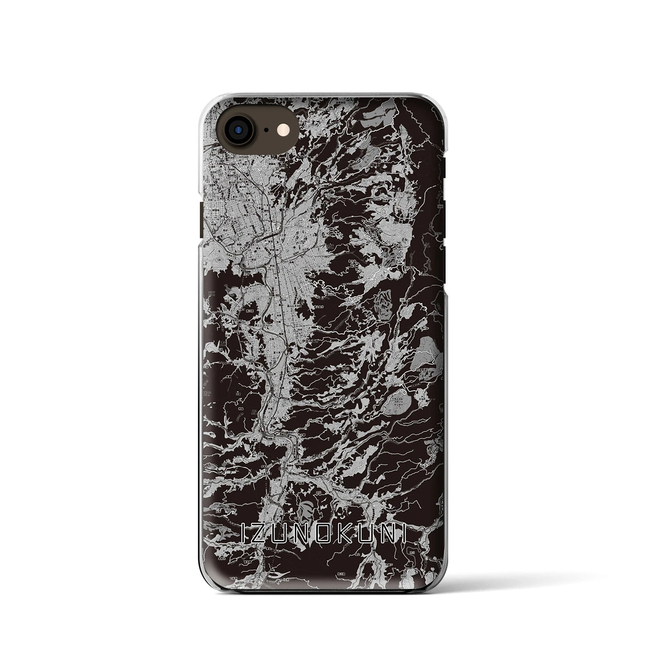 【伊豆の国(静岡県)】地図柄iPhoneケース(クリアタイプ)