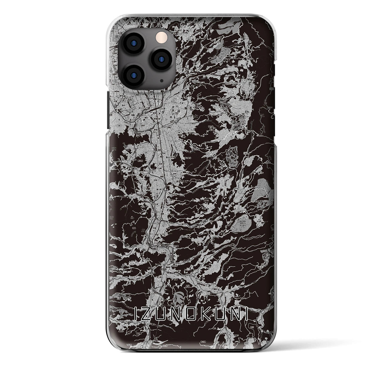 【伊豆の国(静岡県)】地図柄iPhoneケース(クリアタイプ)