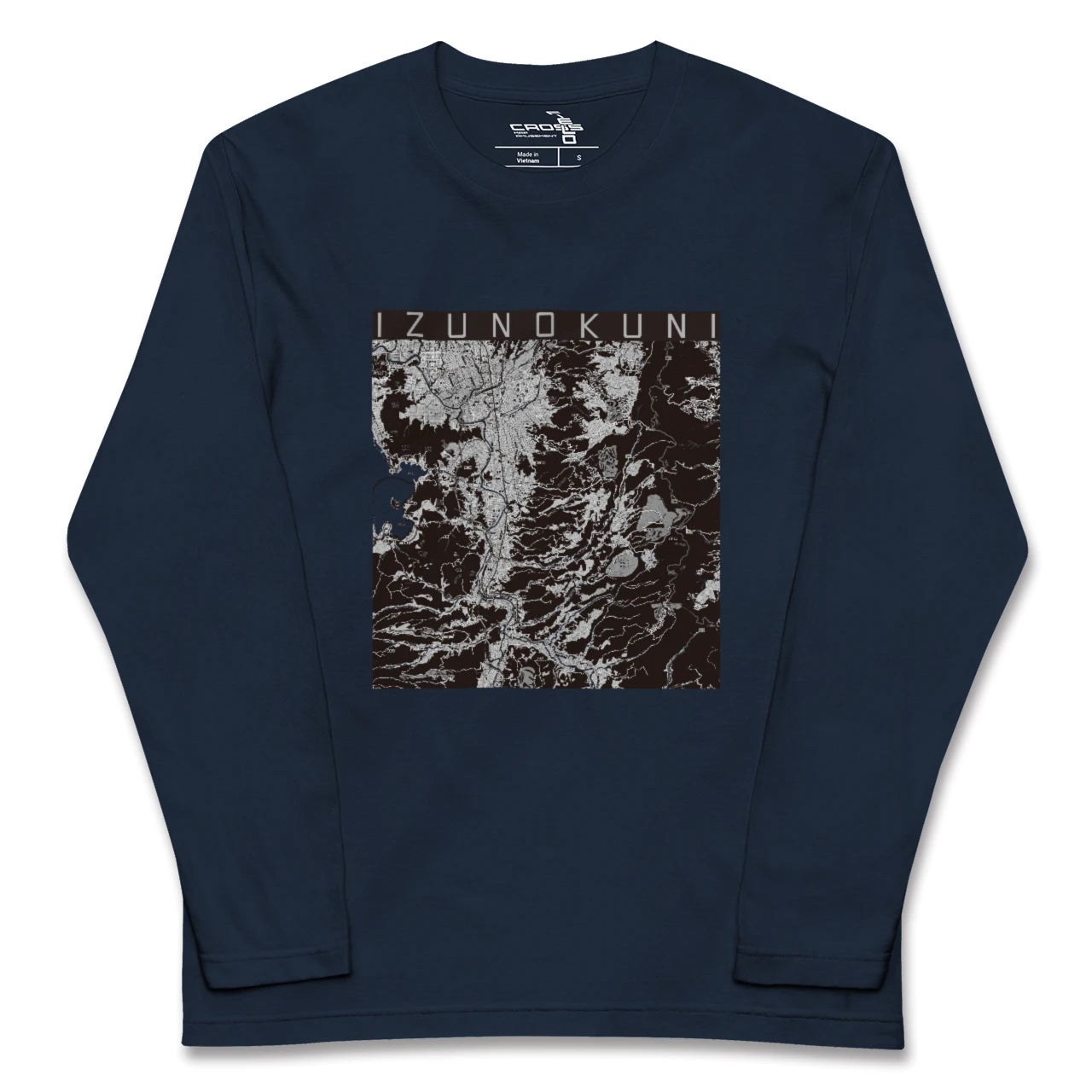 【伊豆の国(静岡県)】地図柄ロングスリーブTシャツ