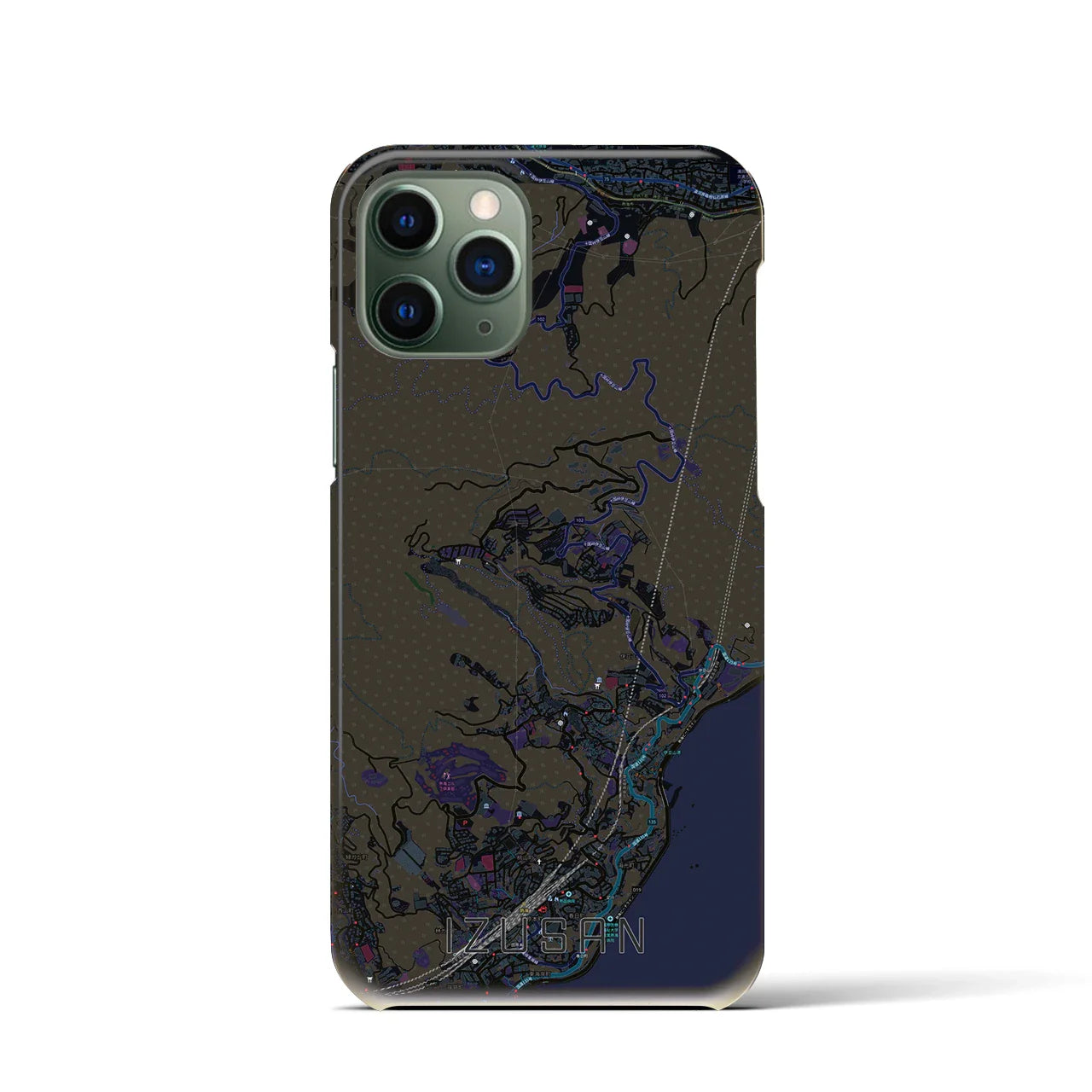 【伊豆山(静岡県)】地図柄iPhoneケース(バックカバータイプ)