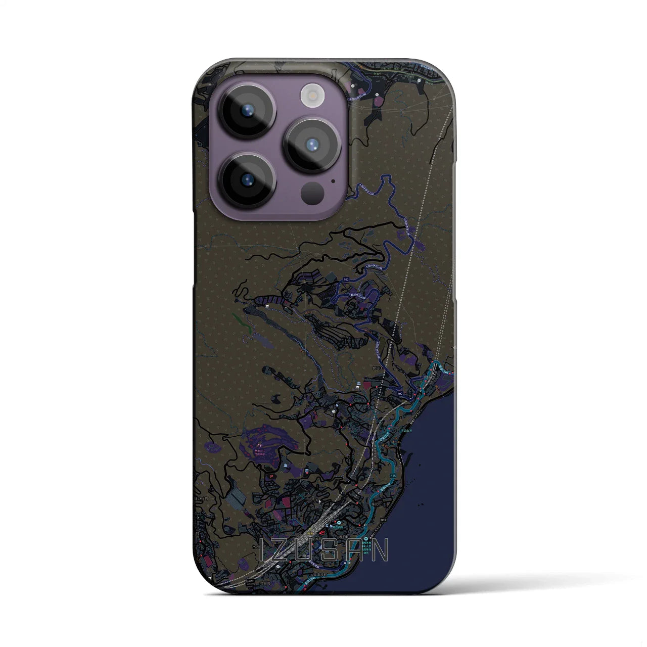 【伊豆山(静岡県)】地図柄iPhoneケース(バックカバータイプ)