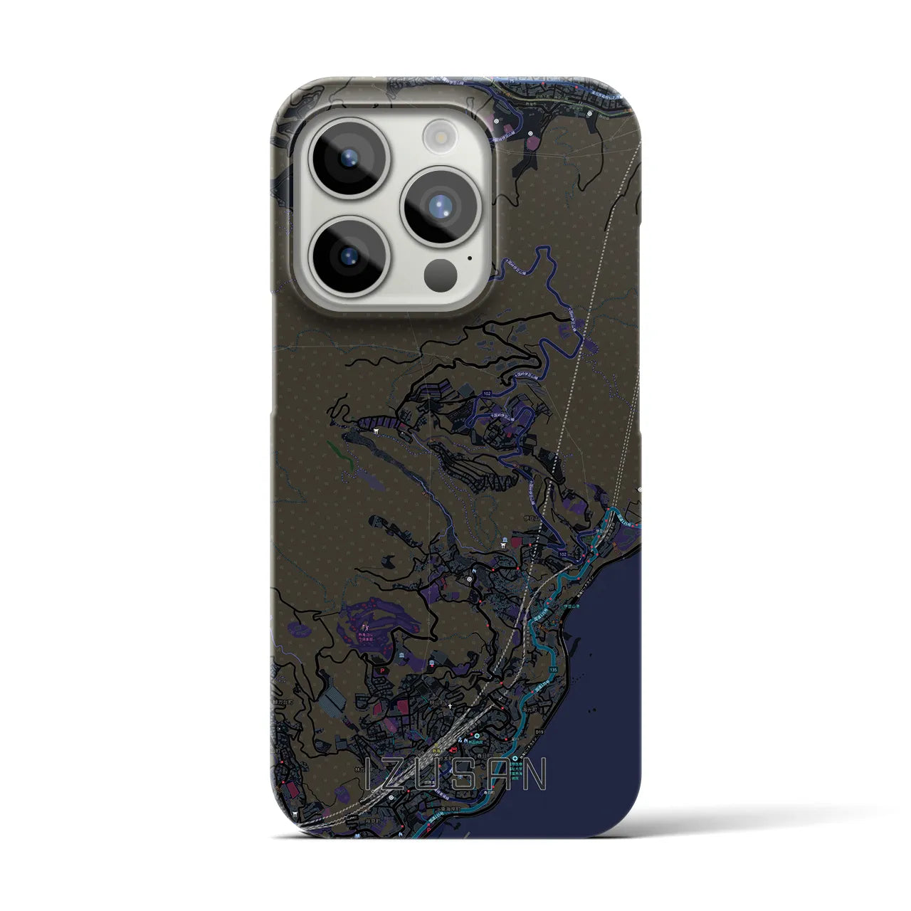 【伊豆山(静岡県)】地図柄iPhoneケース(バックカバータイプ)