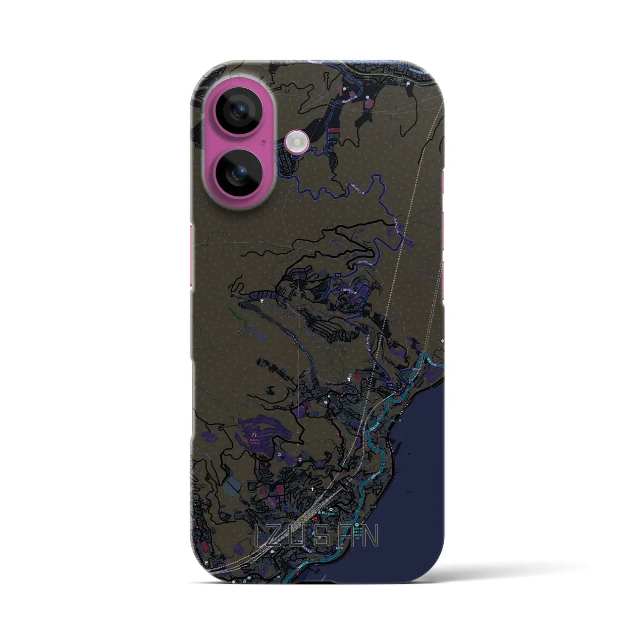 【伊豆山(静岡県)】地図柄iPhoneケース(バックカバータイプ)