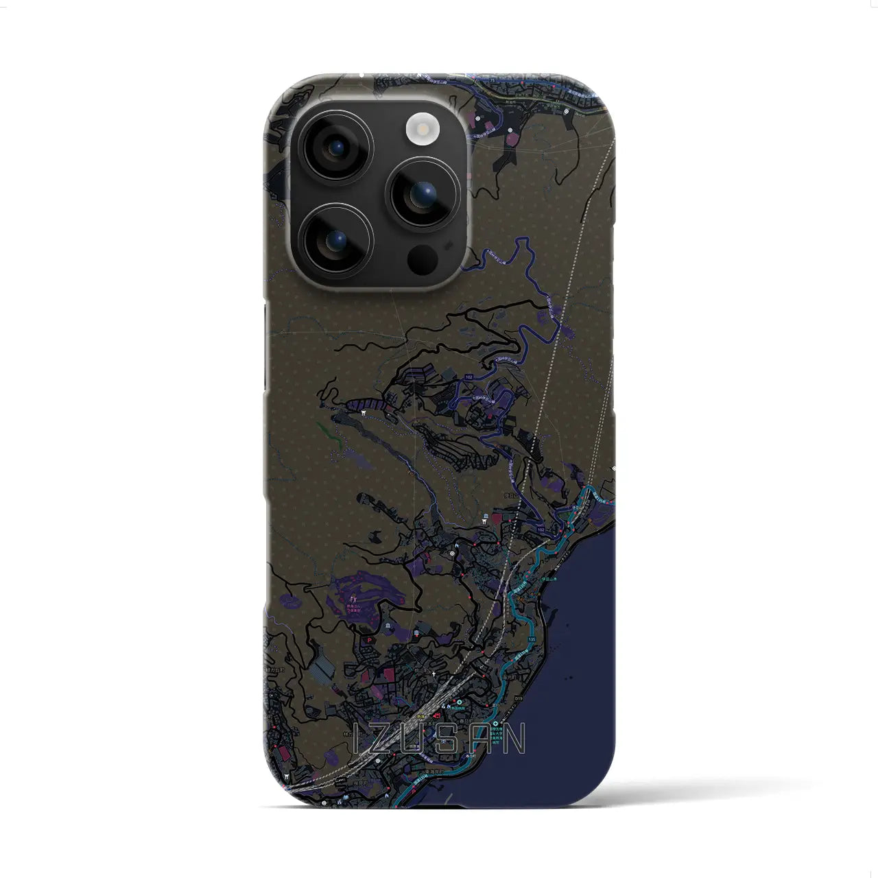 【伊豆山(静岡県)】地図柄iPhoneケース(バックカバータイプ)