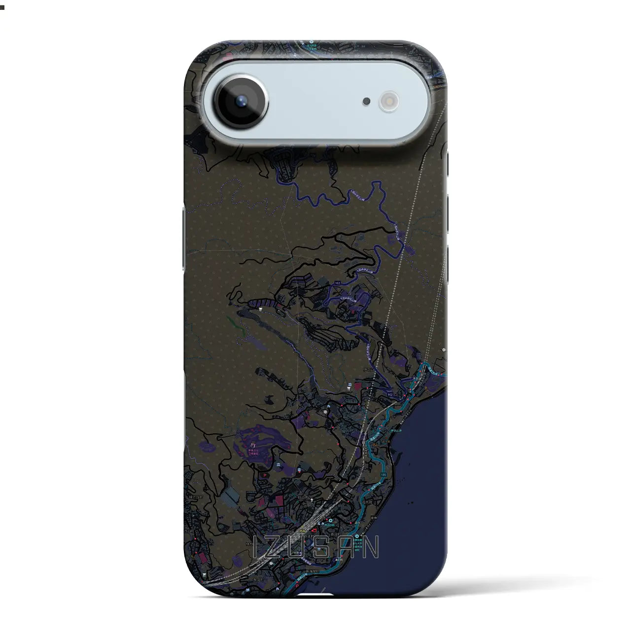 【伊豆山(静岡県)】地図柄iPhoneケース(バックカバータイプ)