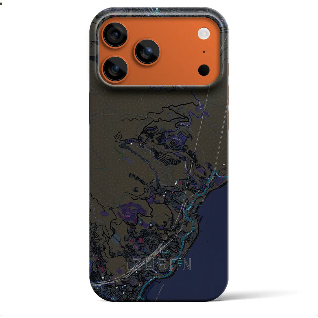 【伊豆山(静岡県)】地図柄iPhoneケース(バックカバータイプ)