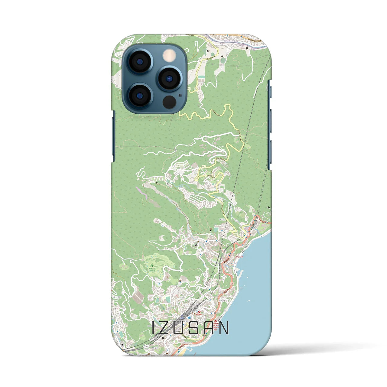 【伊豆山(静岡県)】地図柄iPhoneケース(バックカバータイプ)