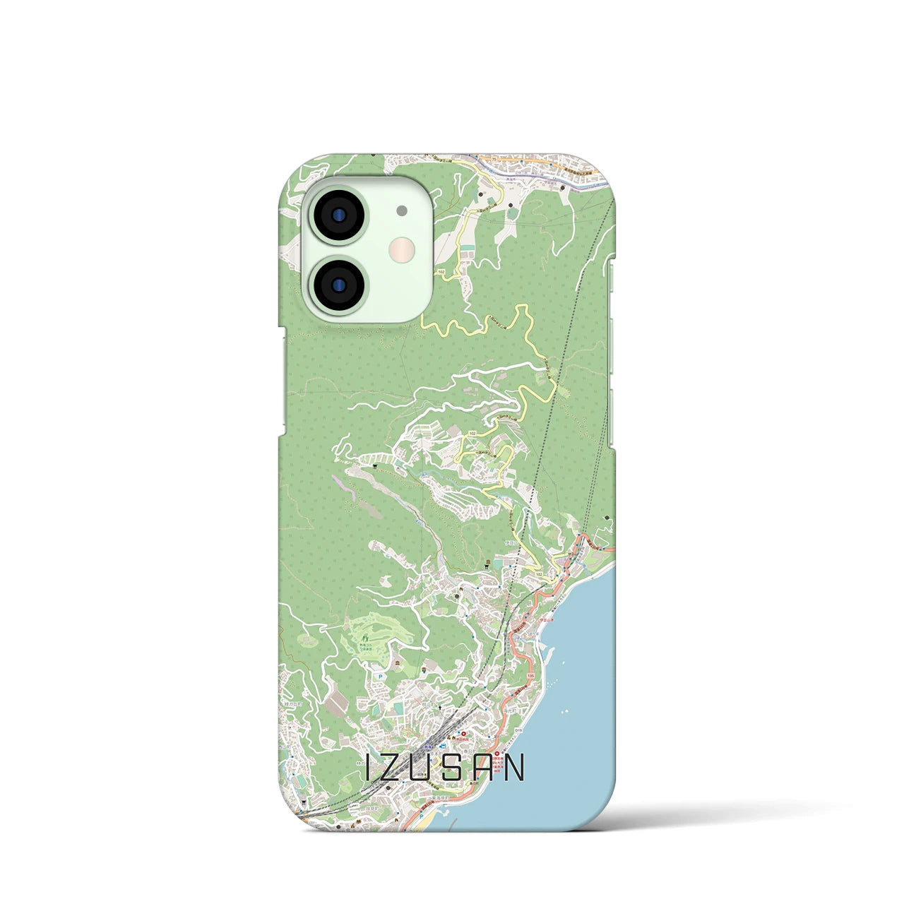 【伊豆山(静岡県)】地図柄iPhoneケース(バックカバータイプ)