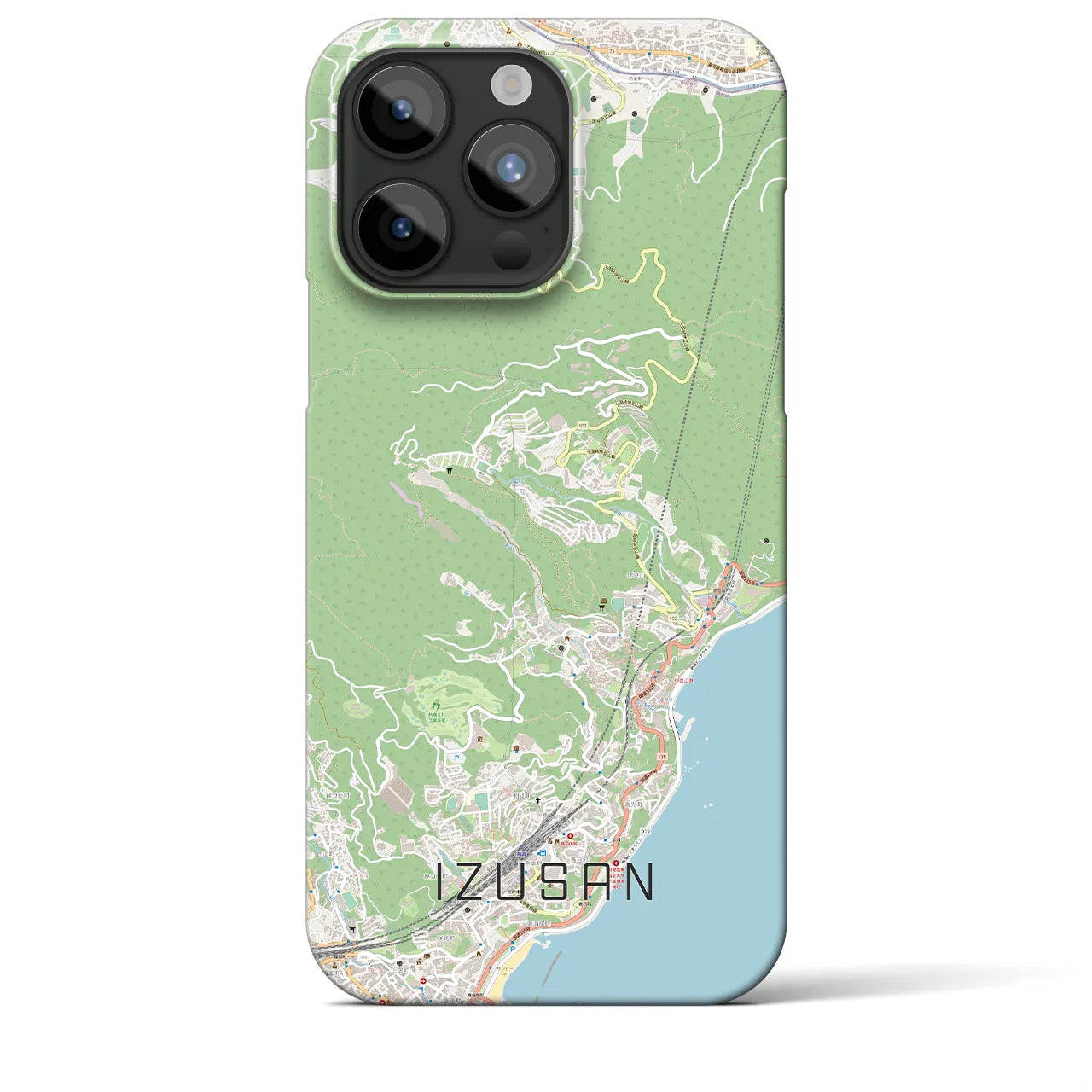 【伊豆山(静岡県)】地図柄iPhoneケース(バックカバータイプ)